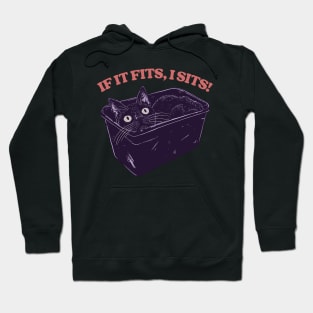 If It Fits, I Sits! Cute Kitty Lover Design Hoodie